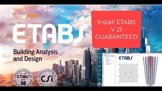 TUTORIAL ETABs v21 installation [upl. by Lyrad619]