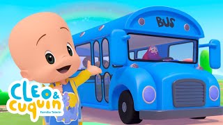 Las ruedas del bus de colores 🚌 Canción infantil y música para bebés con Cleo y Cuquín [upl. by Adna]