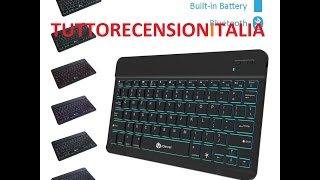 Tastiera bluetooth iclever ICBK04 keyboard retroilluminata [upl. by Assital]