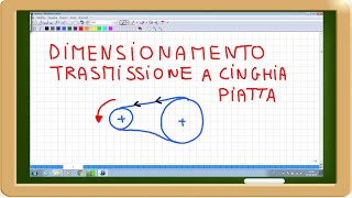 dimensionamento trasmissione a cinghia piatta semplificato [upl. by Bowlds974]