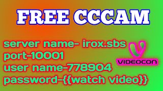 free cccam videocon cline free cline  2024 free cccam1 month free cccam [upl. by Fonz939]