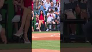 Cole Hamels throws out 1st pitch to Carlos Ruiz at retirement ceremony via Phillies [upl. by Ijok]