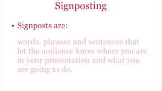 How to Use Signposting in a Presentation [upl. by Emmett]