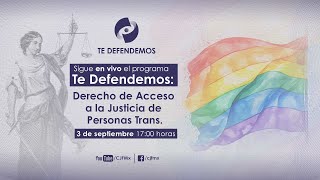 Te Defendemos  Derecho de Acceso a la Justicia de Personas Trans [upl. by Trow]