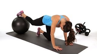 How to Do Jackknives on a Swiss Ball  Abs Workout [upl. by Graces]