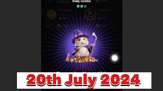 How To UNLOCK 20th July Hamster Daily Combo Cards Today and CLAIM your 5MILLION HAMSTER COIN [upl. by Nnauol]