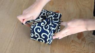 How to tie a Furoshiki for a Bento Box [upl. by Adian376]