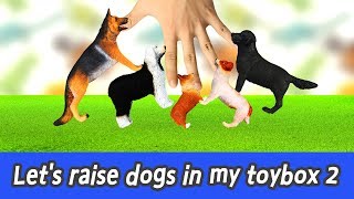 EN Lets raise dogs in my toybox 2 dog names animals animation collecta figuresㅣCoCosToy [upl. by Marijo]