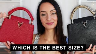 Mini vs BB Louis Vuitton Capucines Bag Size Comparison 🔥 What Fits Inside Mod Shots [upl. by Aihsa776]