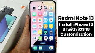 Install iPhone 16 UI In Redmi Note 13  iOS Customization [upl. by Arik28]