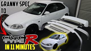 Honda Civic TypeR Replica In 11Minutes  EK9 Copy Turbo Civic [upl. by Enidualc]