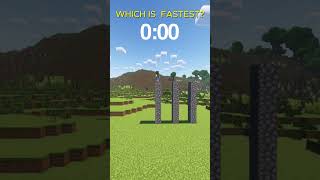 Minecraft Pickaxe Speed Test The Fastest Pickaxe Will SHOCK You⛏️ shorts [upl. by Martynne]