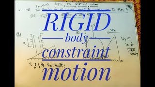 Rigid body constraint motion NLM IITJEEMAIN ADVANCED  CHALLENGERS IIT [upl. by Enyamert]