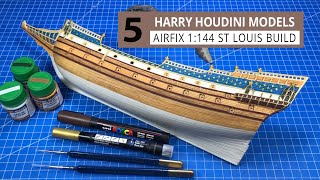 Airfix St Louis Part 5 Detailing and Gilding the Hull [upl. by Oht]