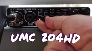 Behringer UPHORIA UMC 204HD Interface walkthrough [upl. by Meredeth]