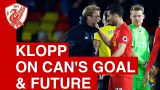 Klopp on Emre Cans Watford goal and his future at Liverpool FC [upl. by Edd]