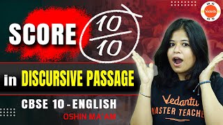 3 Topper Tips to Score 100 in Discursive Passage  Class 10 English Reading Skills  CBSE 2024 [upl. by Isdnyl958]