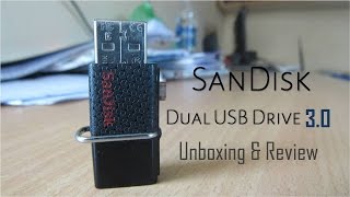 Sandisk USB OTG Pendrive 16 GB 30  Unboxing  Speed Test  Demo  Review [upl. by Nevetse762]