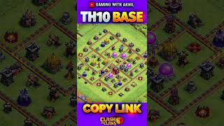 Best TOWN HALL 10 Base Design✨ coc clashofclans [upl. by Batholomew]