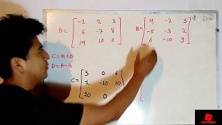 Suma y Resta de matrices 3x3 [upl. by Cheryl]