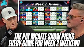 The Pat McAfee Show Picks amp Predicts Every Game For NFLs 2023 Week 2 [upl. by Strander]