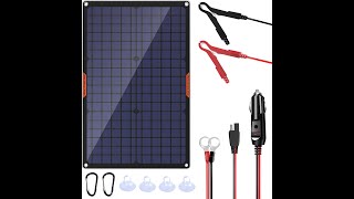 Unboxing OYMSAE 30 Watt 12 Volt Solar Panel Solar Trickle Charger 30W [upl. by Aelak371]