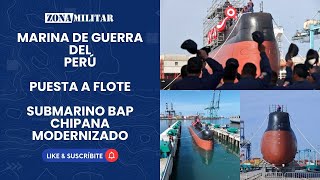 SIMA pone a flote al submarino modernizado BAP Chipana de la Marina de Guerra del Perú [upl. by Stratton]