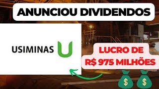 USIMINAS USIM5 DIVIDENDOS MILIONÁRIOS E ALTA NOS LUCROS [upl. by Trinatte]