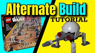 LEGO Star Wars Dwarf Spider Droid ALTERNATE BUILD Tutorial  Clone amp Droid Battle Pack Set 75372 [upl. by Necaj]