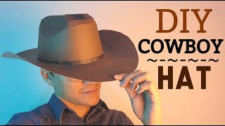 How to make a Cowboy Hat using Paper Cardboard DIY  Momuscraft [upl. by Yenalem487]