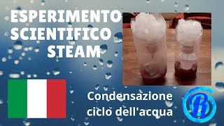 Esperimento scientifico STEAM su condensazione Ciclo dellacqua [upl. by Tnelc596]