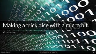 Making a trick dice with a microbit [upl. by Nanor134]