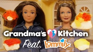 POPIN COOKIN SUSHI  Grandmas Kitchen feat Lammily doll [upl. by Anaujd]