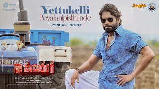 Yettukelli Povalanipisthunde  Lyrical Promo  Naa Saami Ranga  Nagarjuna Akkineni  MM Keeravaani [upl. by Cavan]