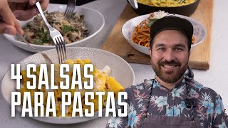 TE ENSEÑO A PREPARAR 4 SALSAS PARA PASTAS FACILES Y BUENAZAS  GIACOMO BOCCHIO [upl. by Zetroc]