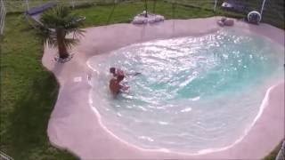 Piscine Lagon en gomme caoutchouc [upl. by Sakul585]