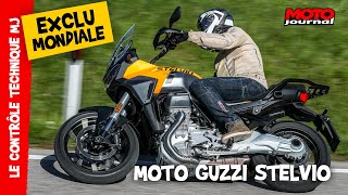 MOTO GUZZI STELVIO 2024 premier essai du nouveau trail routier italien – Moto Journal [upl. by Coster]