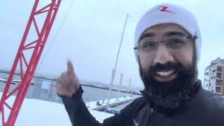 Pakistani Guy Tries Winter Running in Estonia [upl. by Kcirrem]