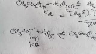 Cálculo da Constante Kb do Ião Acetato CH3CO2 dado Ka do CH3CO2Hrelacao Ka e Kb Valdo Mario [upl. by Adev]