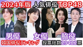 【2024年版韓国人気俳優TOP48 男優・女優・脇役】 [upl. by Neelyaj122]