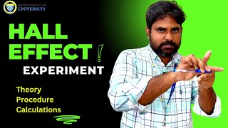 Hall Effect Experiment  Theory and Procedure  Dr Suresh Pittala  BTech Engineering Physics [upl. by Home]