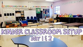 Small kindergarten classroom setup 2021  PART 1 bulletin boards wall visuals teacher corner [upl. by Nywloc]