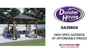 Wooden Garden Gazebos Inspiration  Heavy Duty DIY structures  Dunster House [upl. by Ylerebmik47]