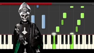 Ghost Cirice piano midi tutorial sheet partitura cover tempo 97 original 90 BPM [upl. by Aniteb682]