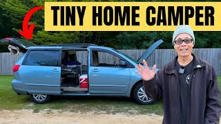 This Man’s DIY Minivan Camper Conversion is BRILLIANT [upl. by Graubert275]