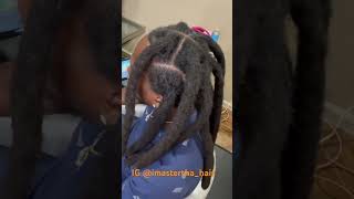 Houston WICKS before amp after wicks hair hairstyle subscribe dreadstowicks dreadlocks [upl. by Barling]