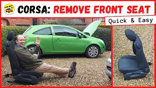 Vauxhall Corsa D How To Remove Front Seats Opel Corsa D [upl. by Trebmal]