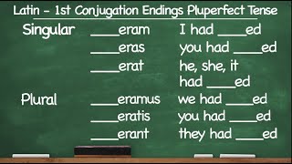 CC Cycle 2 Latin First Conjugation Pluperfect Tense [upl. by Nek730]