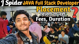 Jspider Full Stack Development Course  J Spider And Qspider Noida Placement Full Information Noida [upl. by Namron]