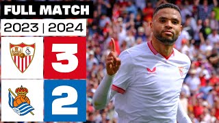 Sevilla FC 3  2 Real Sociedad  PARTIDO COMPLETO  LALIGA EA SPORTS 202324 [upl. by Barbi]